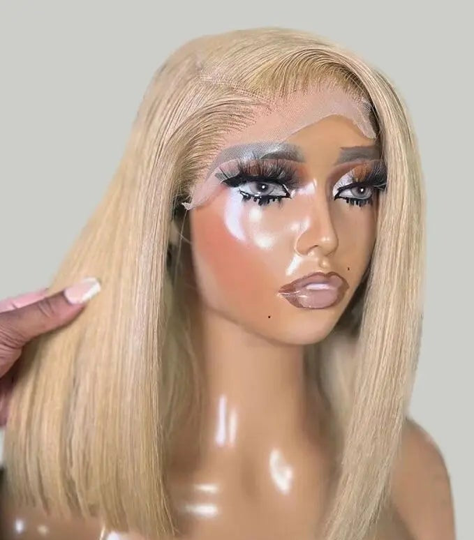 Premium 13x6 Lace Front Wig – 100% Natural Human Hair, Transparent Lace, Straight Texture