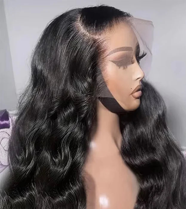 360 Full Lace Body Wave Wig – 100% Human Hair, Transparent Swiss Lace, Pre-Plucked Hairline