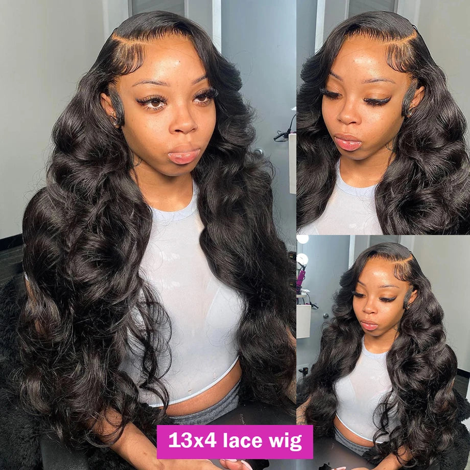 Luxurious Body Wave Human Hair Lace Front Wig | Pre-Plucked Natural Hairline | 26+ Inch