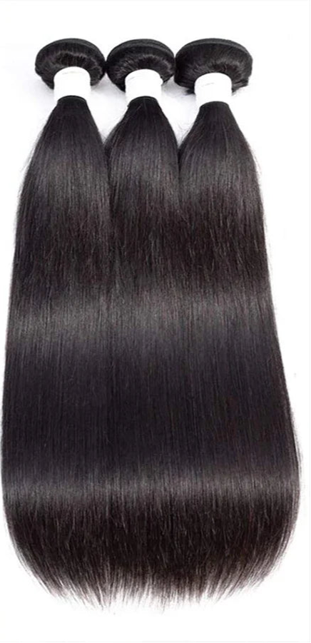 100% Straight Human Hair Weave – Dyeable, Permable, and Chemical-Free Extensions"