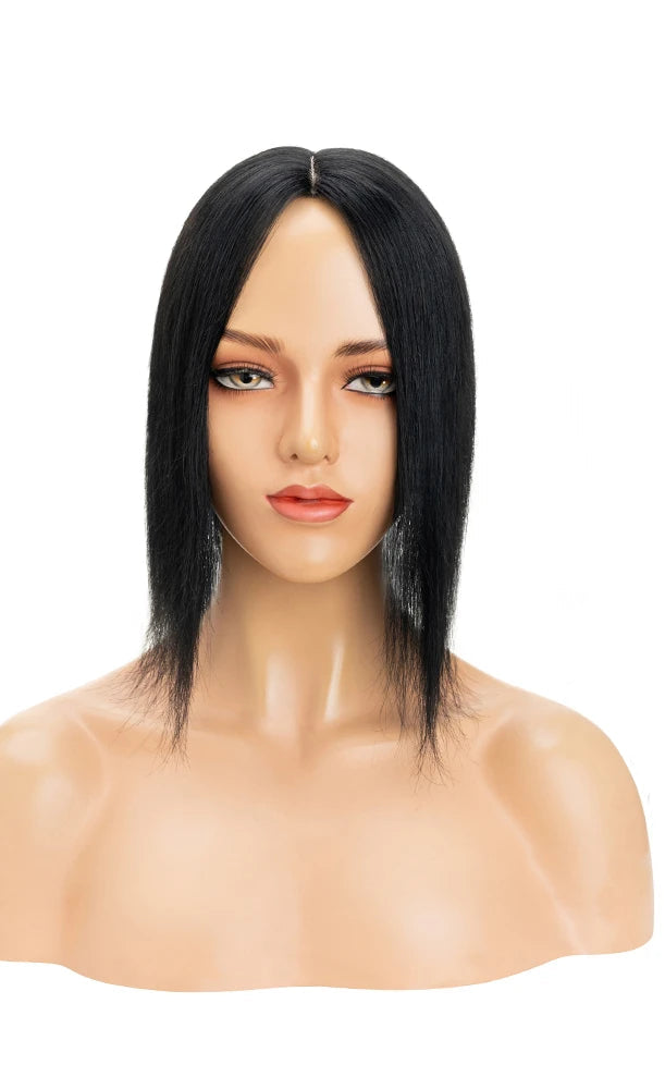 Premium 100% Human Hair Silk Base Topper – Lightweight, Natural Look & Customizable