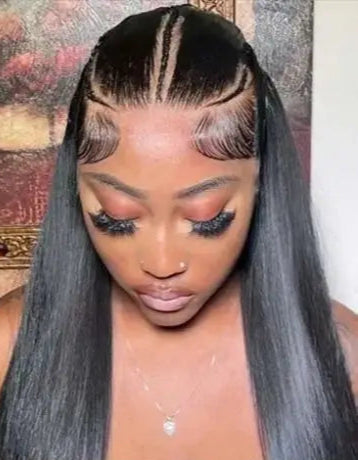 Straight Full Lace & Lace Front Wigs – 26+ Inches, Transparent Swiss Lace, Darker Dyeable Colors