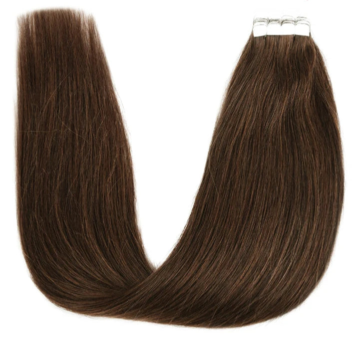 ZURIA Mini Tape-in Hair Extensions – Human Hair, Seamless, Invisible, Hypoallergenic (12-24 Inch)