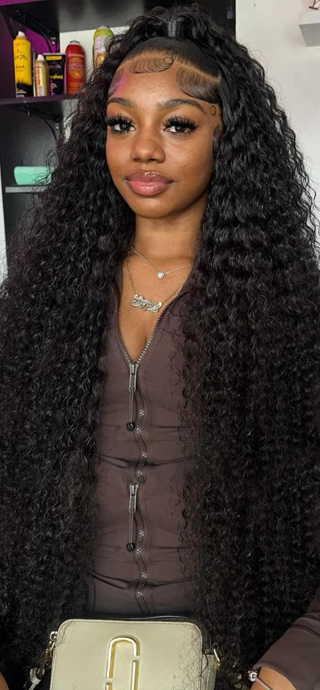 26-Inch Deep Wave Lace Wig – Transparent Swiss Lace with Versatile Frontal Options