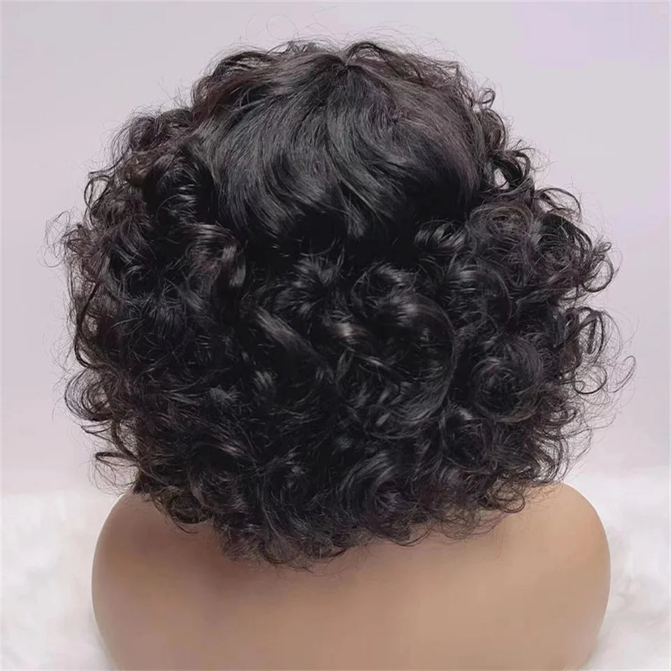 Jerry Curl Human Hair Wig - Natural Texture, Average Cap Size, Dye-Friendly