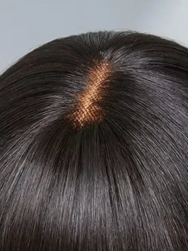 Premium Straight Human Hair Wig – Natural, Dye-Friendly & Comfortable Fit