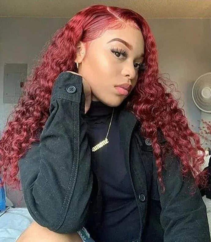 26+ Inch Deep Wave Lace Front Wig – Transparent Swiss Lace