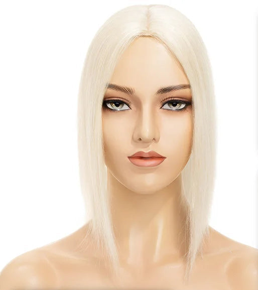 100% Real Human Hair Topper with Silk Base | Tangle-Free, Natural Hairline, Multiple Lengths & Colors