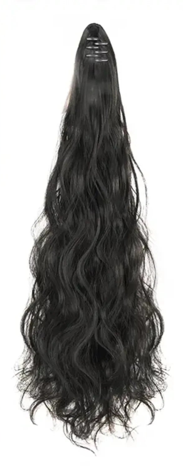 Thick & Voluminous Long Synthetic Fiber Clip-In Ponytail Extensions for Women – Easy Application for Instant Style