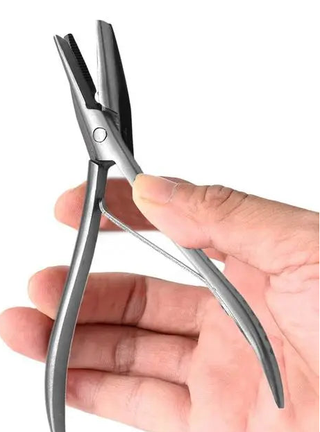 Professional Hair Extension Pliers for Nano Ring & Adhesive Extensions | Stainless Steel Flat Clamping Tool