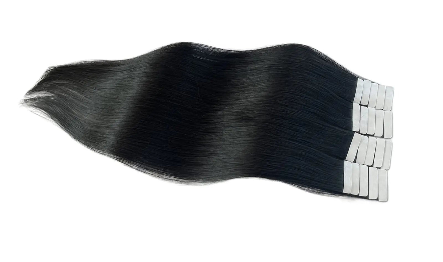 Virgin Straight Tape-In Hair Extensions | 100% Virgin Hair | Sleek, Soft & Reusable