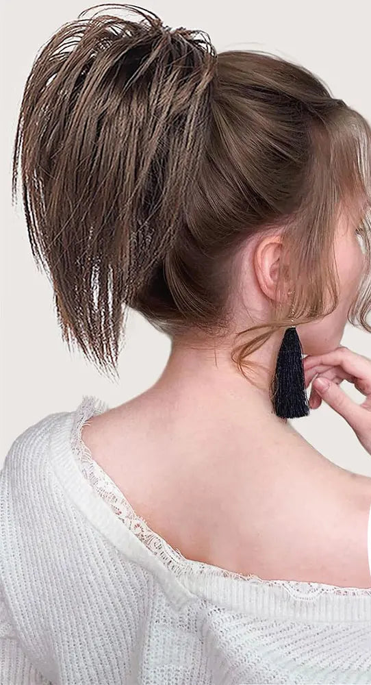 12-Inch Curly Claw Clip Messy Bun – High-Quality Synthetic Hair, Easy to Wear, Fluffy Volume