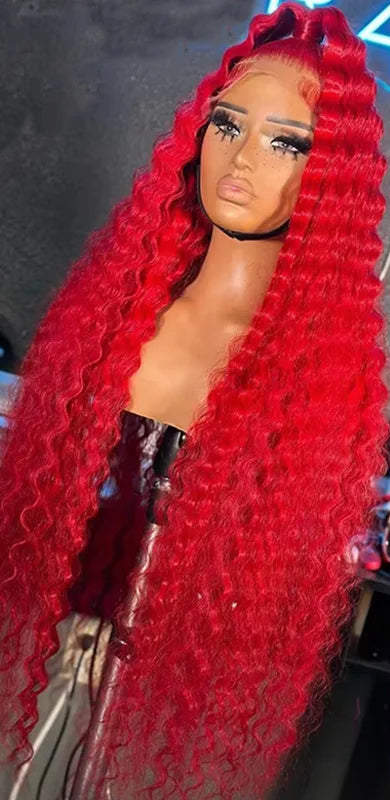 26+ Inch Deep Wave Virgin Brazilian Lace Wig – Transparent Swiss Lace, 13x6 & 13x4 Options