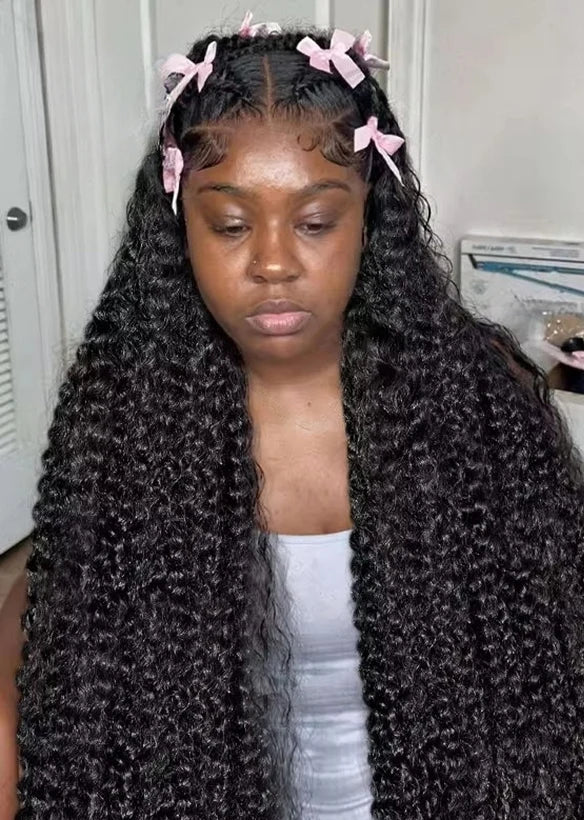 26+ Inch Jerry Curl Lace Front Wig – Transparent Swiss Lace, 100% Hair