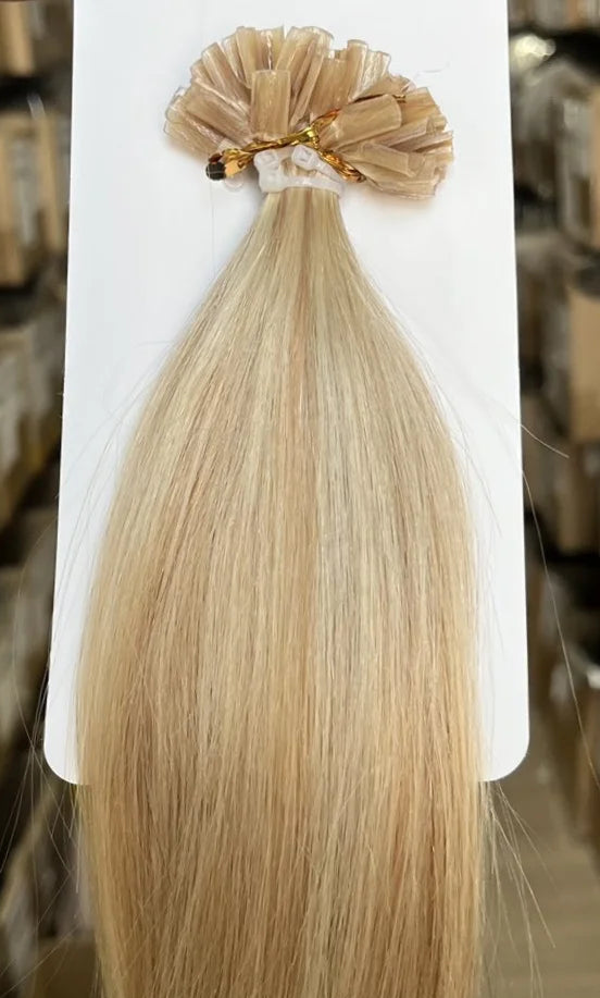 iSheeny U-Tip Human Hair Extensions - Natural Straight Fusion Hair, 12-20 Inches, 50pcs Pack