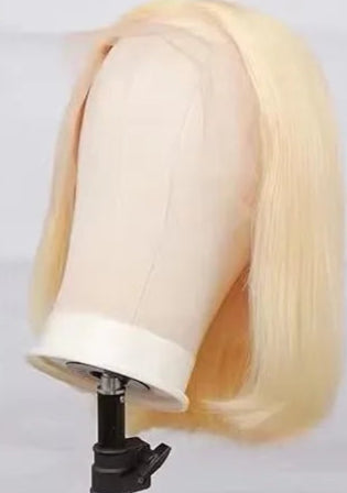 Straight Hair Wig – Short Length, Transparent Swiss Lace