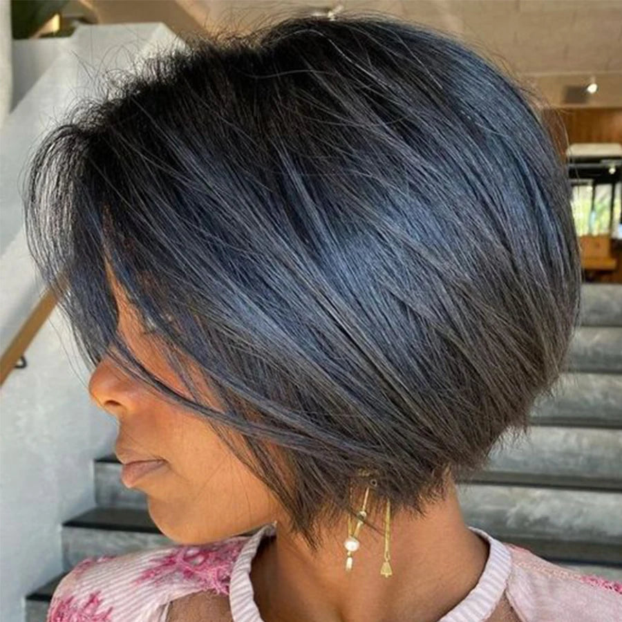 Straight Glueless 4x4 Lace Front Wig – 100% Hair, No Chemicals, Ready to Wear, 4-16 Inches