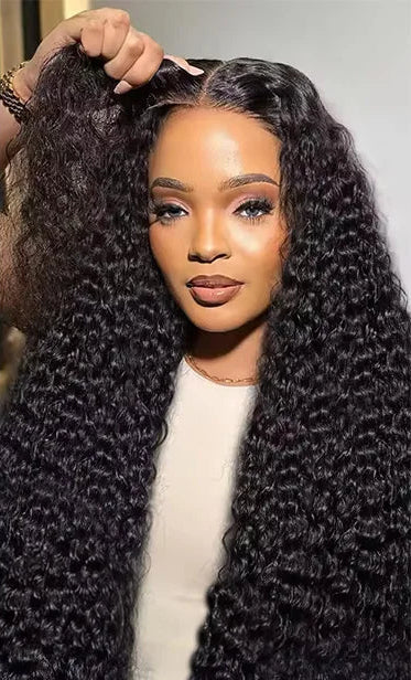 26-Inch Deep Wave Lace Wig – Transparent Swiss Lace with Versatile Frontal Options