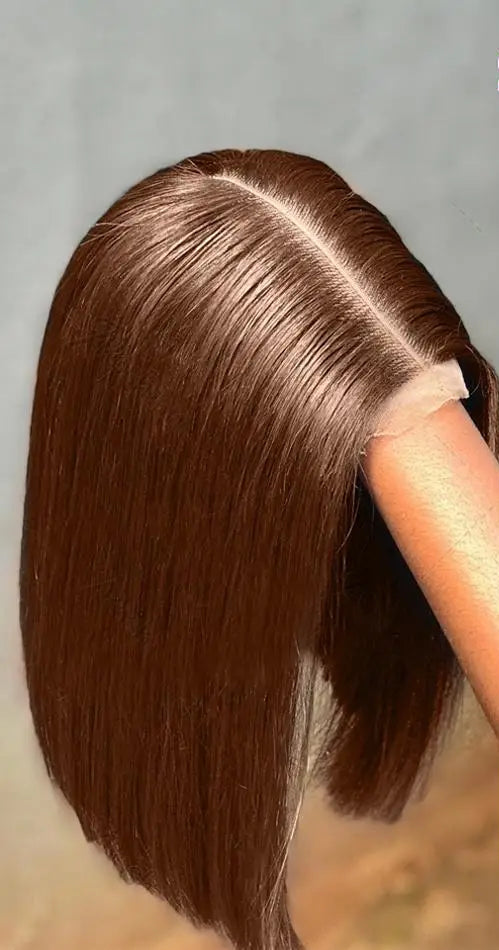 Straight 4x4 Lace Front Wig – Short (4-16 inches), Natural Look, No Shedding