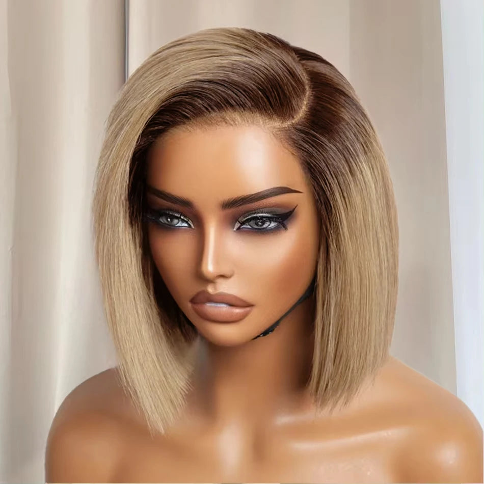 Short Straight 5x5 Transparent Lace Wig – Premium Human Hair
