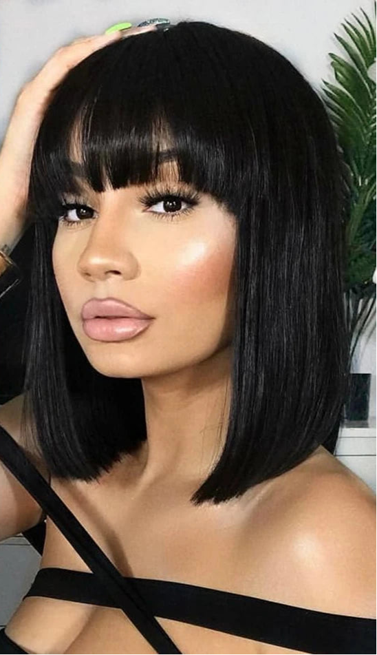 Straight Hair Wig – Silky Smooth, Natural Shine, Average Cap Size