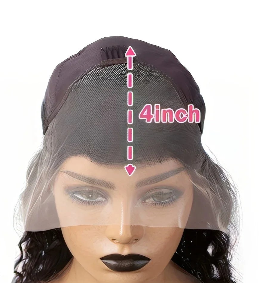 Short Deep Wave Lace Front Wig – 100% Hair