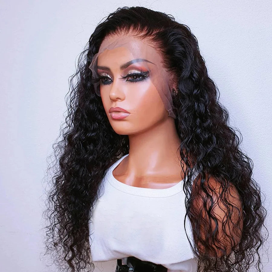 Curly T-Part Glueless Synthetic Lace Wig – Natural Light Brown Lace for Daily Use