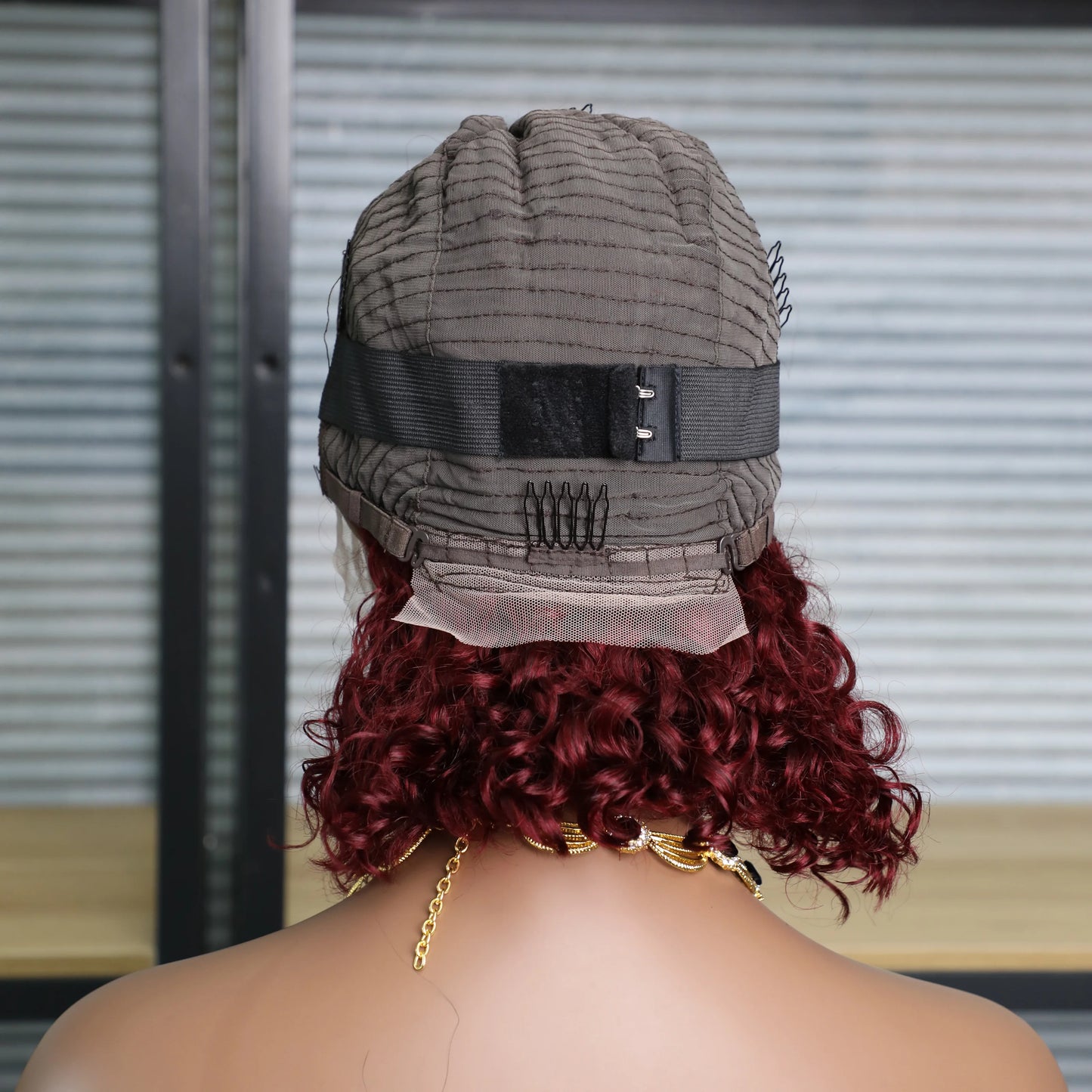 99J Burgundy Water Wave Lace Front Wig – 100% Hair, Pre-Plucked, 13x4 HD Lace, 180%-200% Density