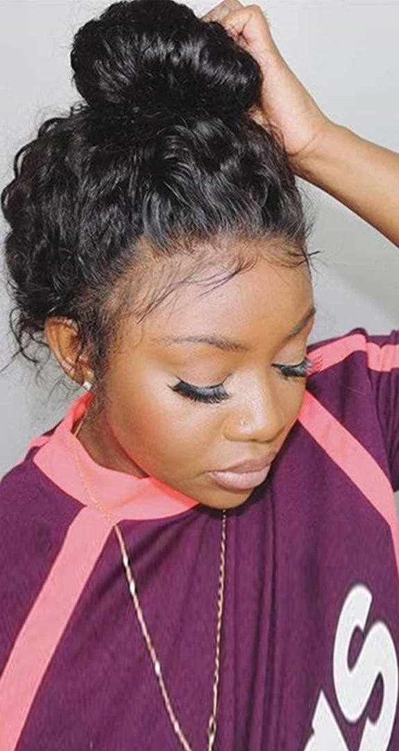 360 Full Lace Glueless Human Hair Wig – Pre Plucked Jerry Curl with HD Transparent Lace, 26+ Inch Long Hair