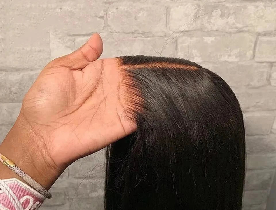 Glueless Long Lace Front Wig – 100% Human Hair, 26+ Inches, Natural Look, Tangle-Free, Ready-to-Wear