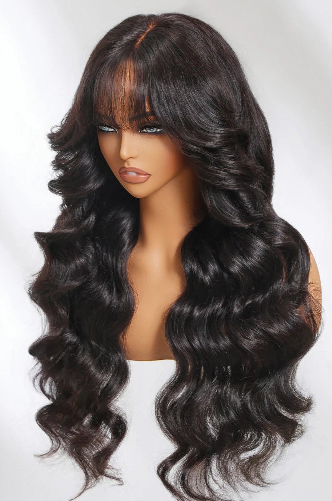 Loose Wave 13x4 Transparent Lace Front Wig – 100% Human Hair, 26+ Inch, Swiss Lace