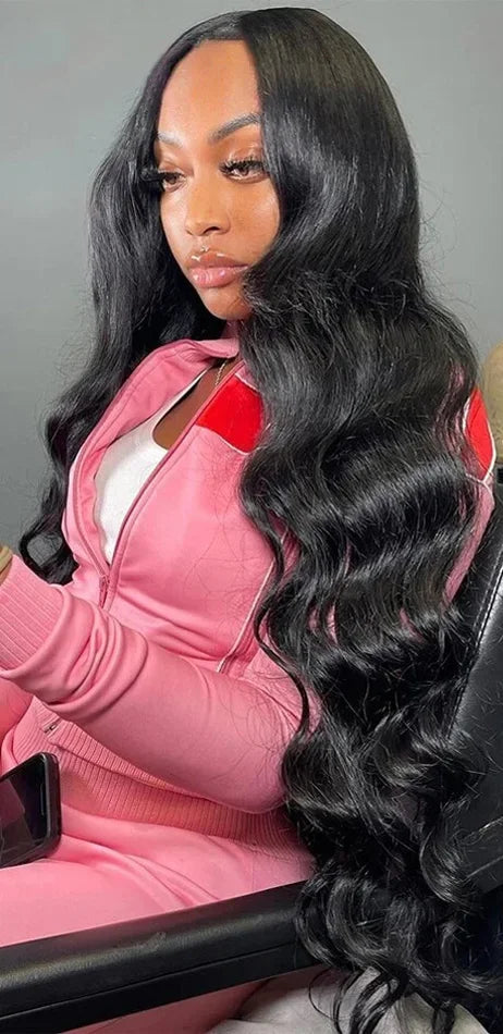 360 Full Lace Body Wave Wig – 100% Human Hair, Transparent Swiss Lace, Pre-Plucked Hairline