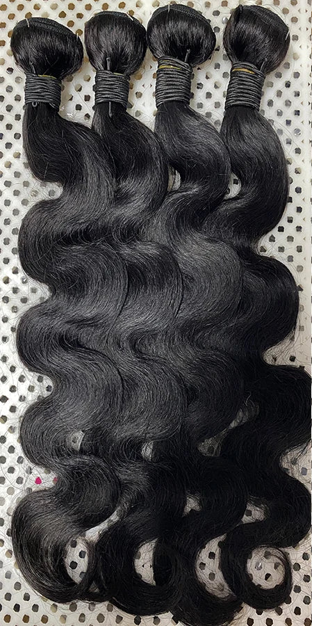 Body Wave Human Hair Bundles – 100% Virgin Human Hair, Permable, Tangle-Free