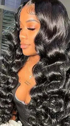 Long Loose Deep Wave Lace Front Wig – Transparent Swiss Lace (26+ Inches)