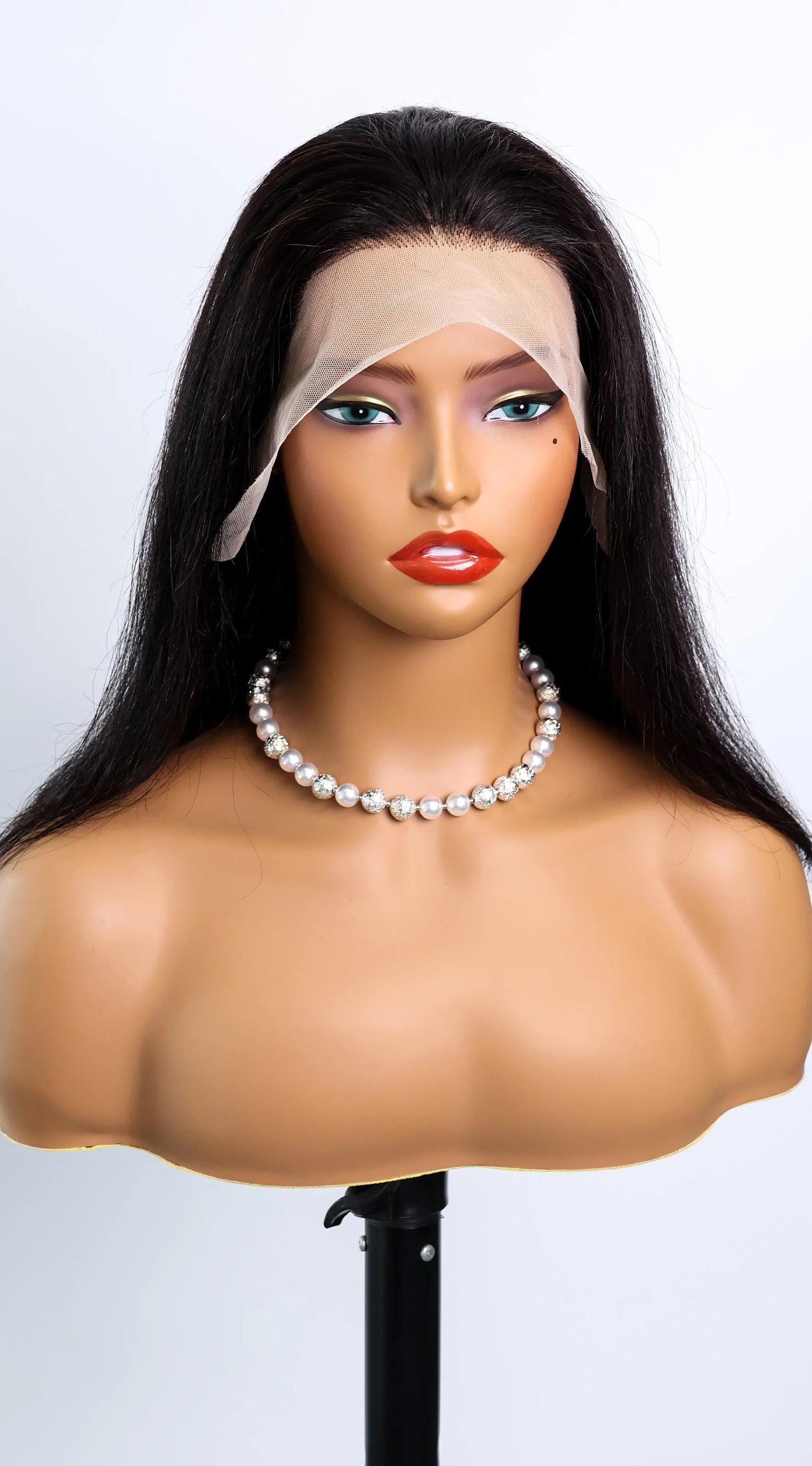 Natural Black Straight Bob Wig – 13x4 Transparent Lace Frontal Human Hair, Short Length, 180%-200% Density