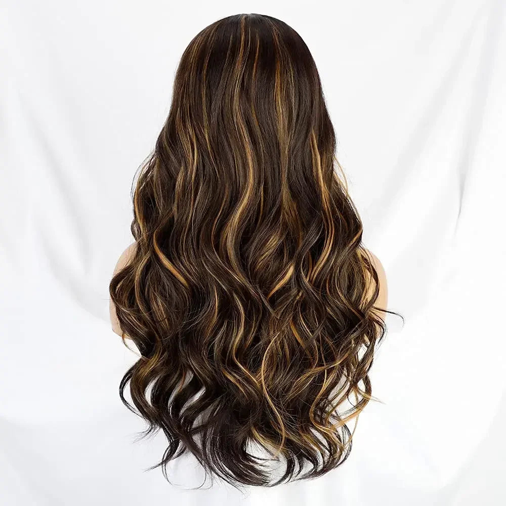 Long Wavy Lace Front Synthetic Wig – Natural Look Heat-Resistant Daily Wear Wig