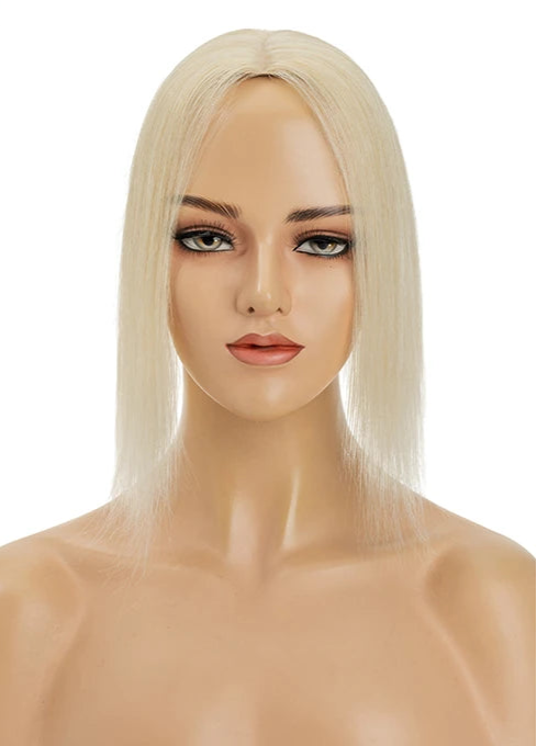 Silk Base Human Hair Toppers for Women – 100% Real Hair, Straight, Natural Volume