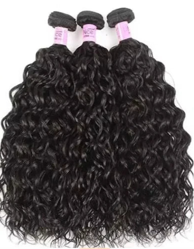 Water Wave Human Hair Weaving – Premium Quality, Natural Texture, Can Be Permed, Machine Double Weft