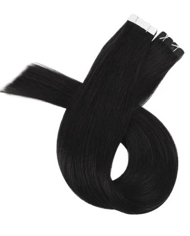 Neitsi Mini Tape-In Human Hair Extensions | Straight Skin Weft | Black, Brown & Blonde | 100% Real Hair | 12-18 Inches