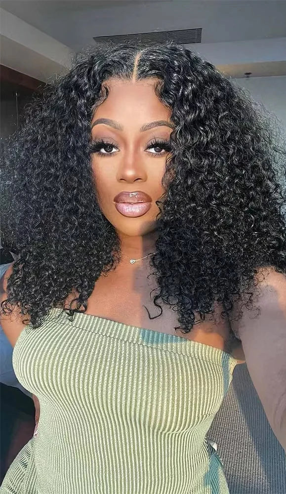 Short Deep Wave Bob Wig – 100% Hair, Transparent Lace, Glueless Design
