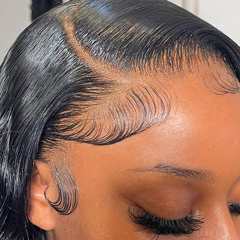 Short Deep Wave Wig – 100% Human Hair with Transparent Lace