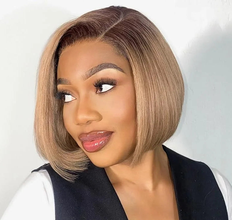 Short Straight 5x5 Transparent Lace Wig – Premium Human Hair