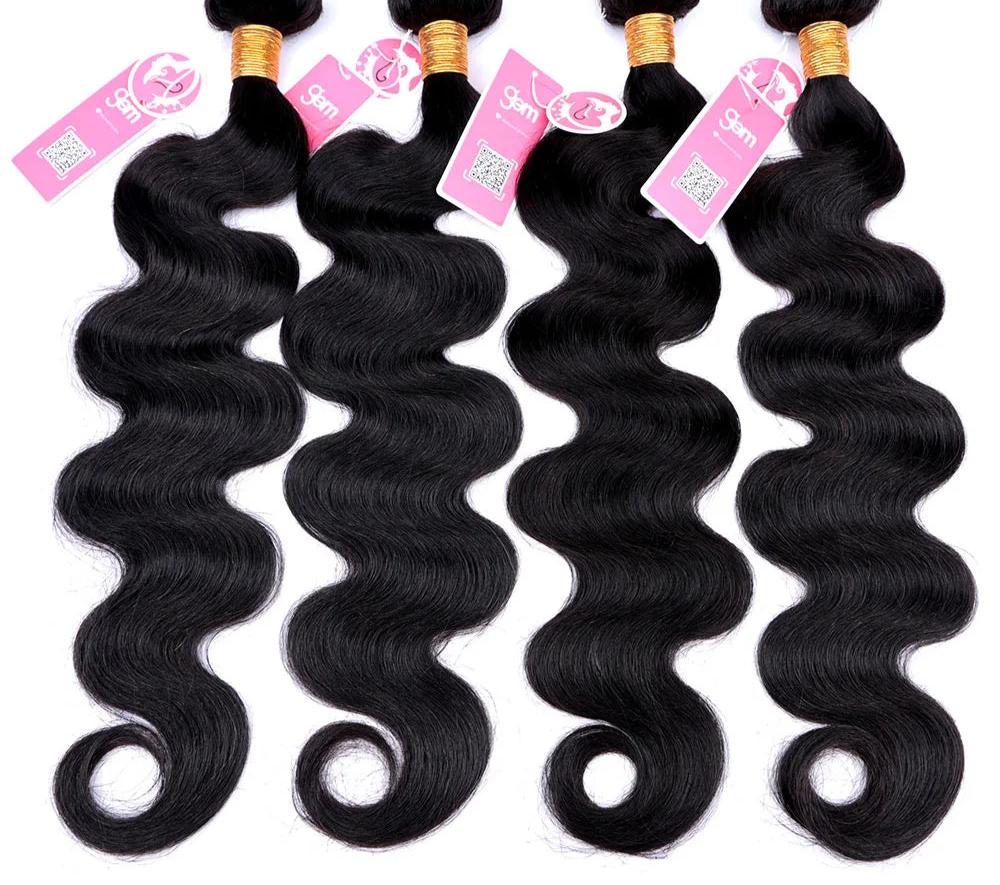 12A Grade Body Wave Human Hair Bundles – 100% Virgin Hair Extensions (12-32 Inches)