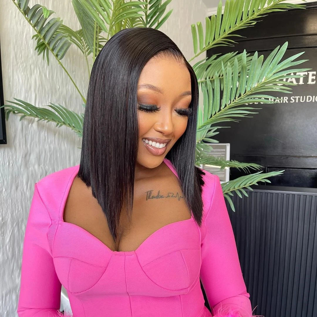 Straight Lace Front Wig – Hair 13x4 Frontal, Short Length (4-16 inches)