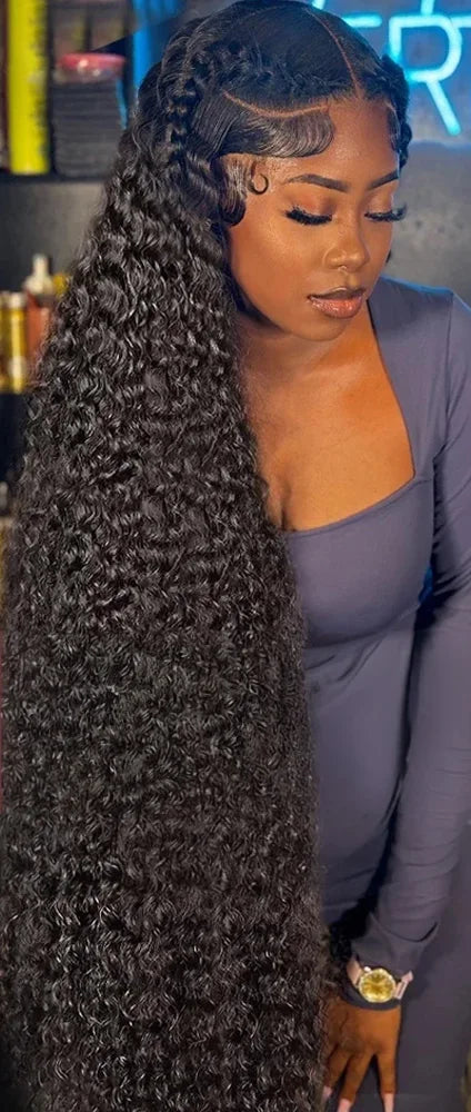 Le Mythe HD Lace Deep Wave Wig – Pre-Plucked Hair (20"-40", 180%/200% Density)