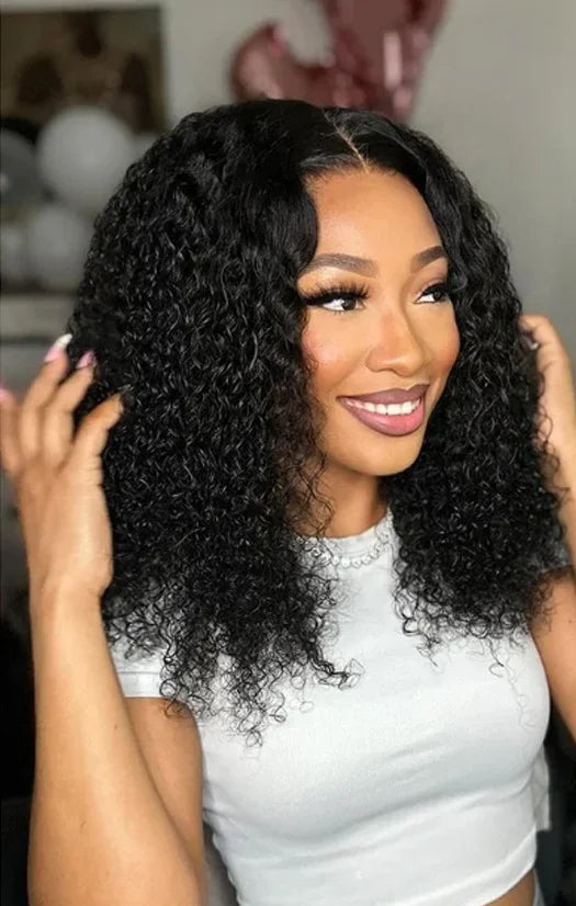 Short Deep Wave Wig – 100% Hair, Lace Front & Closure Options (4-16 Inches)
