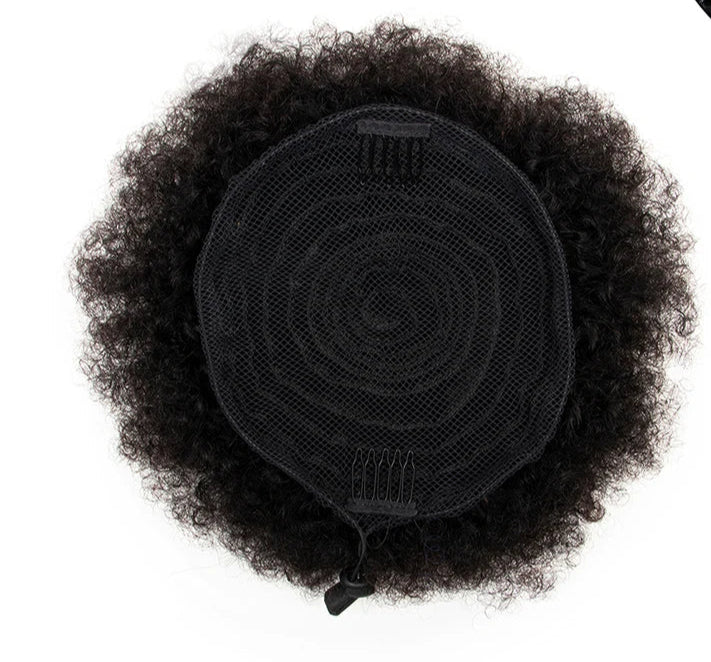 Curly Chignon Hair Bun – Rubber Band Attachment, 4-8 Inch Length, Permable & Dyeable, Pure Color