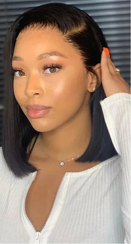 Straight Lace Front Wig – Hair 13x4 Frontal, Short Length (4-16 inches)