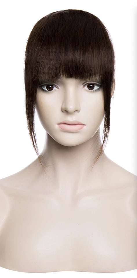 100% Real Human Hair Clip-In Bangs with Temples – Natural & Stylish Loo