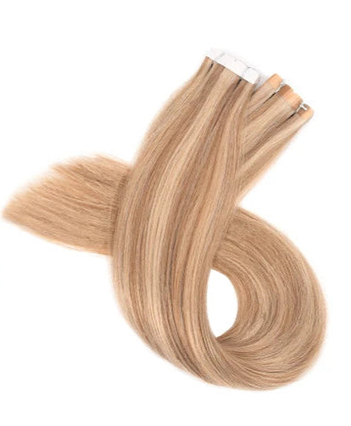 Neitsi Mini Tape-In Human Hair Extensions | Straight Skin Weft | Black, Brown & Blonde | 100% Real Hair | 12-18 Inches